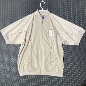 Vintage Veezo‎ Beige Basketball Training Warm Up Zip Up Jacket Men's Size XL
